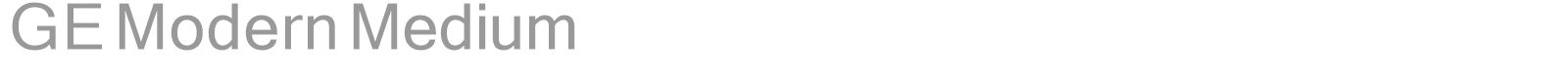 GE Modern Medium font preview